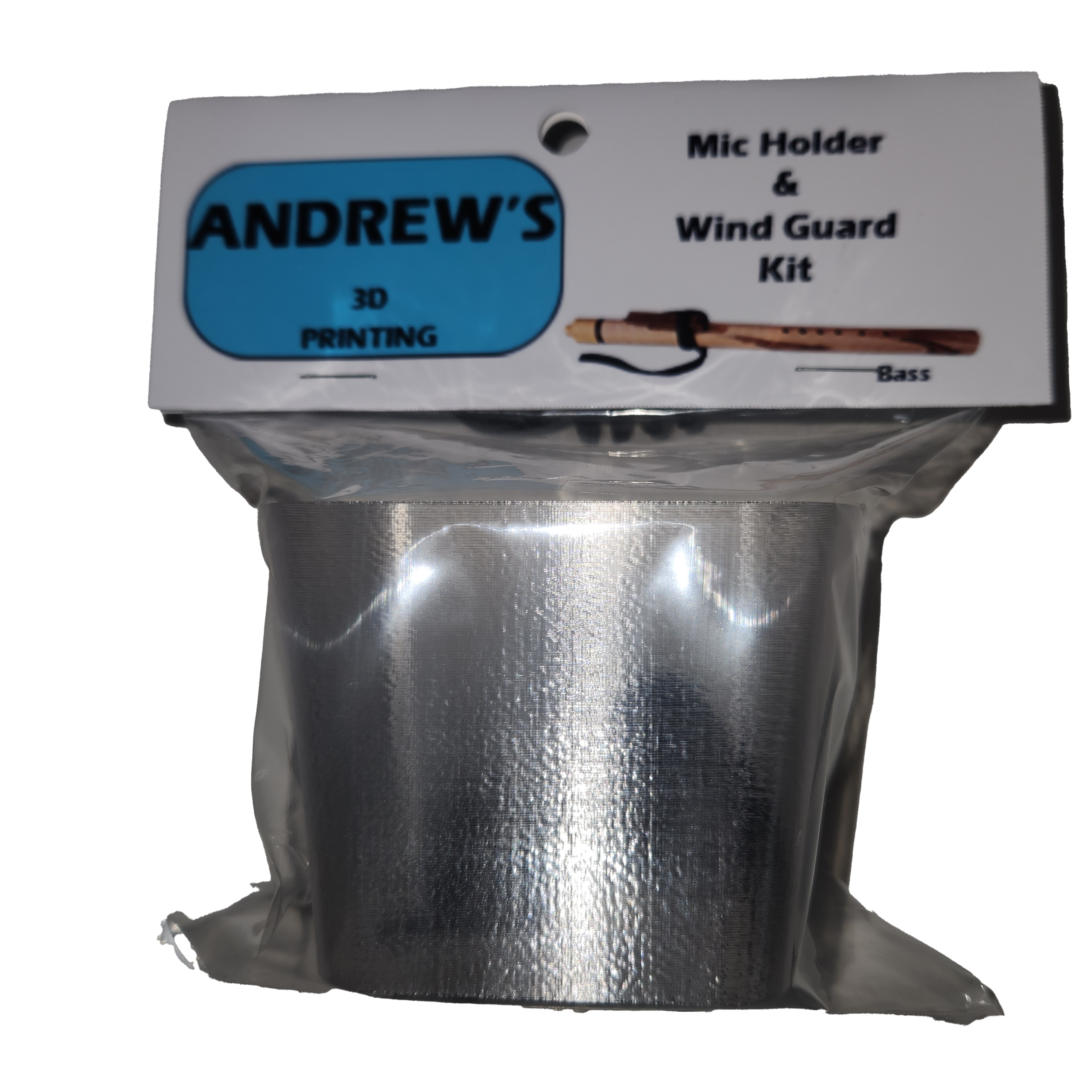 Mic Holder and Wind Guard Kit - Bass Flutes