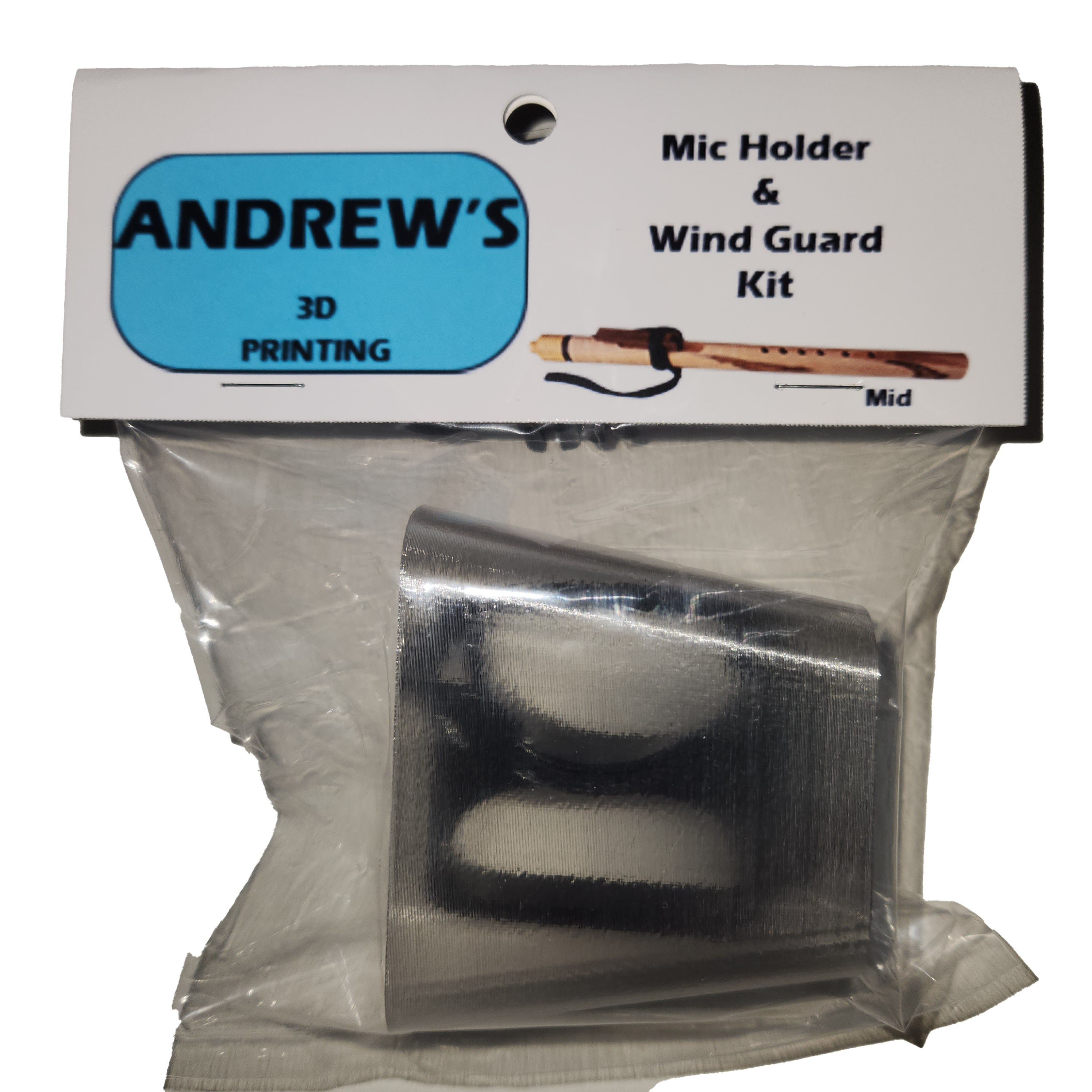 Mic Holder and Wind Guard Kit - Mid Range Flutes